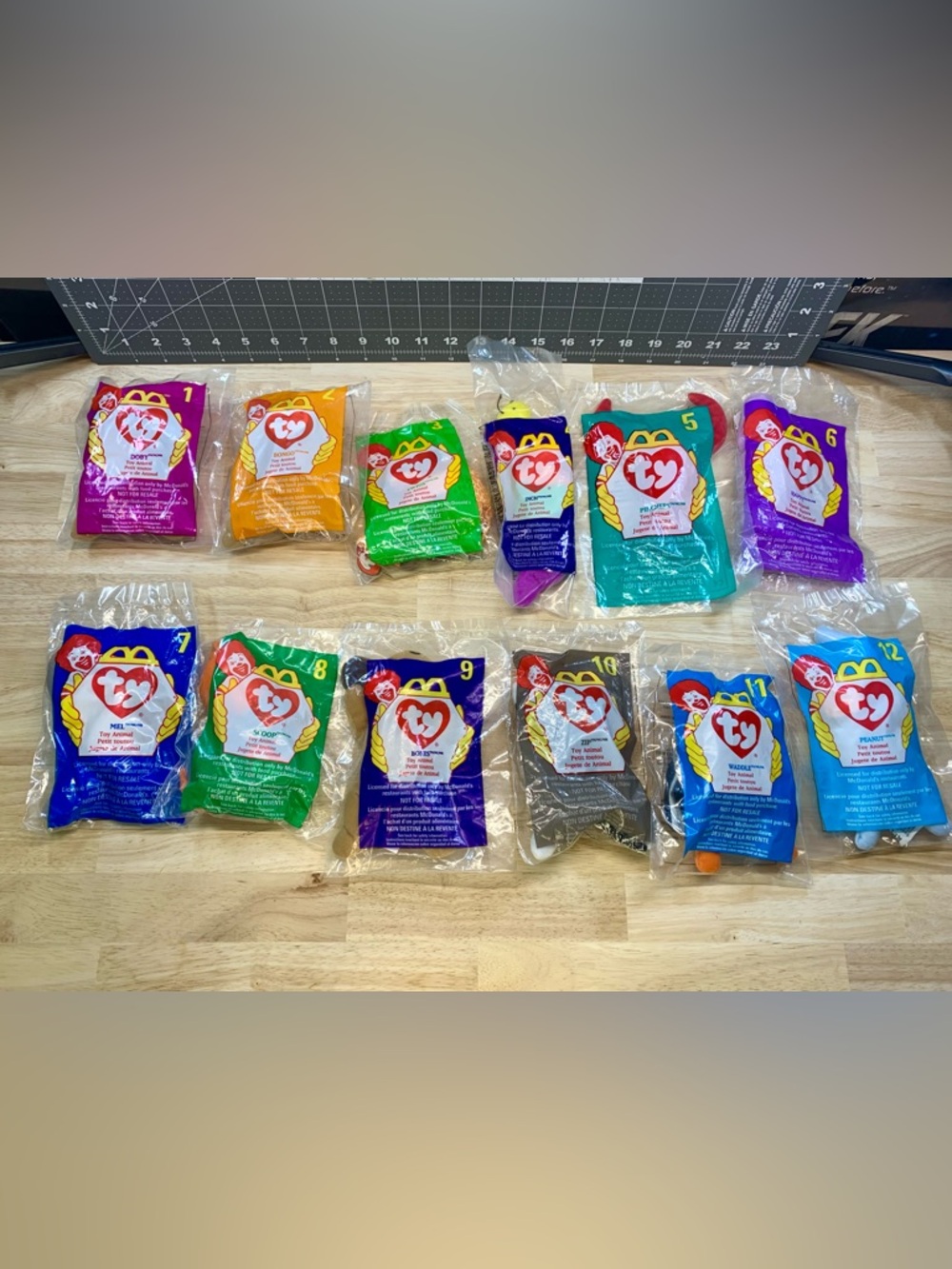 McDonald’s Ty Teenie Beanie Babies Lot of 12 – Mini Plush Toys 1998